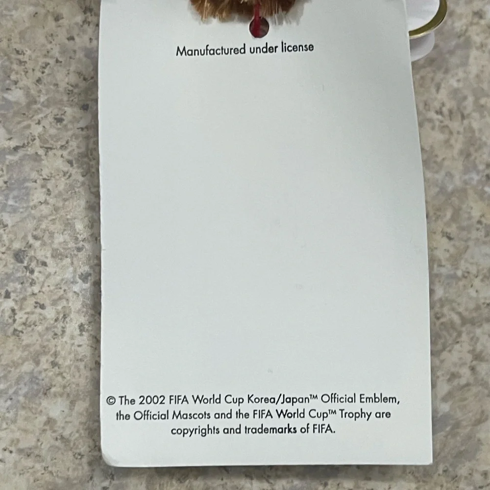 Ty Beanie Baby FIFA 2002 Ecuador Champion Bear Official World Cup All Tags
